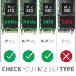 AXAGON EEM2-GTS2, 10 Gbps USB-C - M.2 NVM & SATA SSD kovový THIN box, bezšroubový