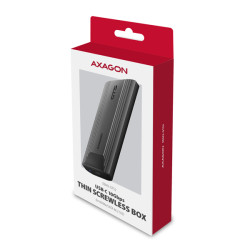 AXAGON EEM2-GTS2, 10 Gbps USB-C - M.2 NVM & SATA SSD kovový THIN box, bezšroubový