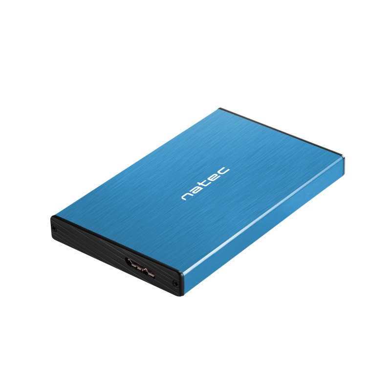 Externý box pre HDD 2,5'' USB 3.0 Natec Rhino Go, modrý, hliníkové telo