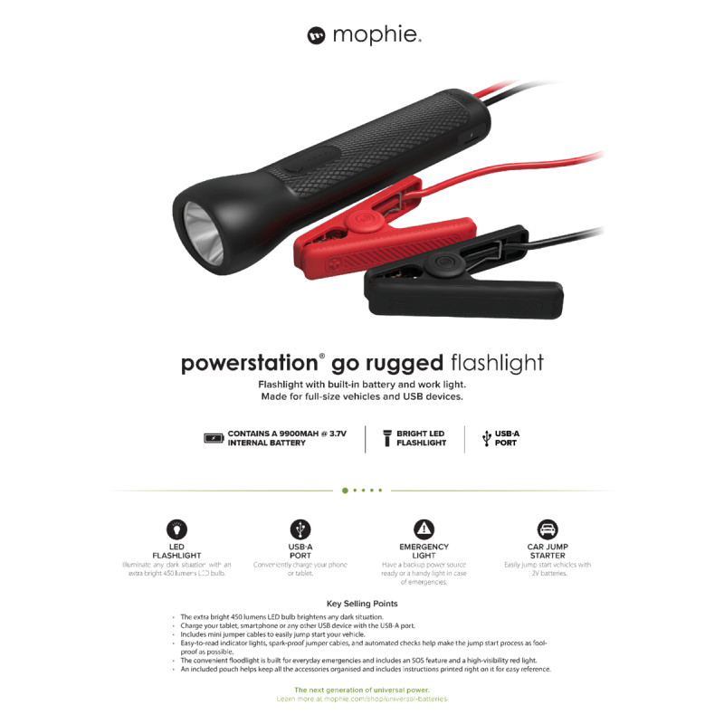 ZAGG Mophie Powerstation Go Rugged svítidlo