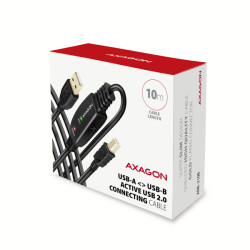 AXAGON ADR-210B, USB 2.0 A-M - B-M aktívny prepojovací / repeater kábel, 10m