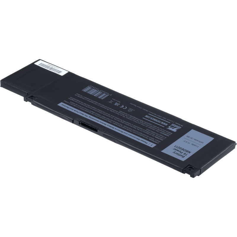 Batérie T6 Power pre Dell G3 15 3500, 3590, G5 15 5500, Inspiron 14 5490, 4470mAh, 51Wh, 3cell