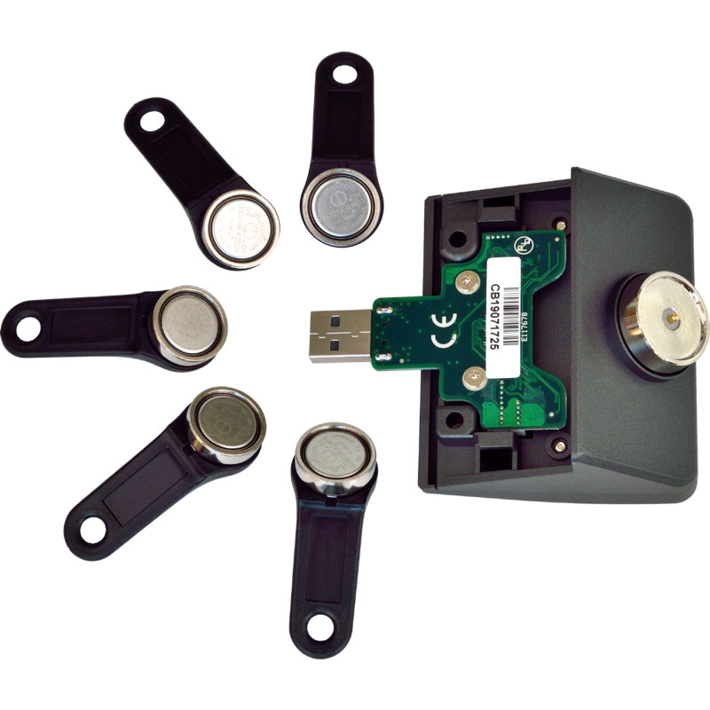 VIRTUOS - Čítačka iButtonov pre XPOS + 5 kľúčov, USB, šedá
