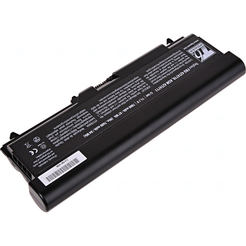 Batérie T6 Power pre Lenovo ThinkPad T410, T420, T510, T520, L410, L420, L510, 7800mAh, 87Wh, 9cell