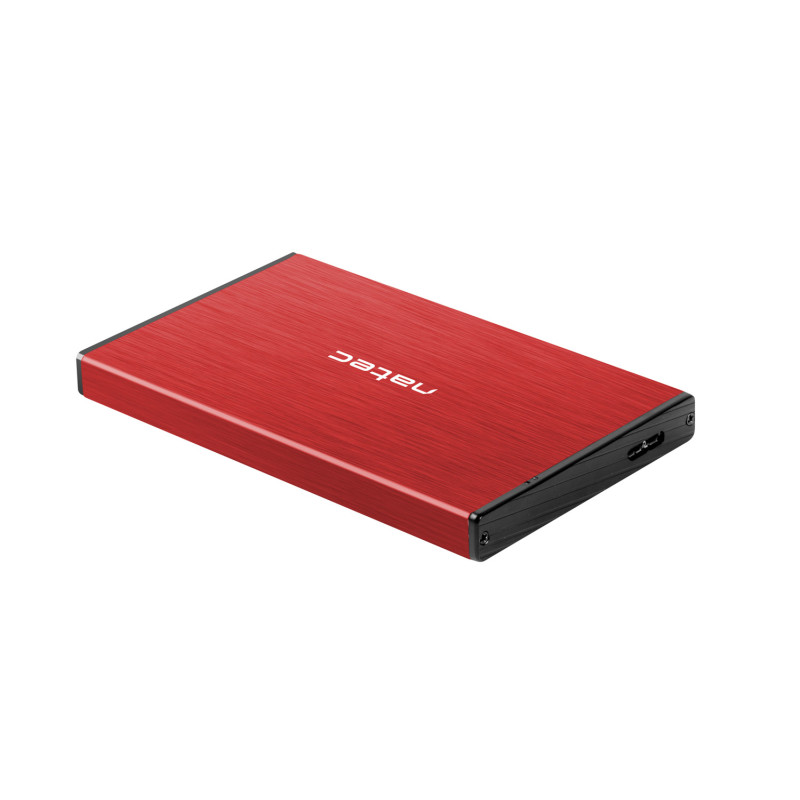 Externý box pre HDD 2,5'' USB 3.0 Natec Rhino Go, červený, hliníkové telo