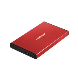 Externý box pre HDD 2,5'' USB 3.0 Natec Rhino Go, červený, hliníkové telo