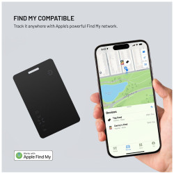 Smart tracker FIXED Tag Card 2,Find My, čierny