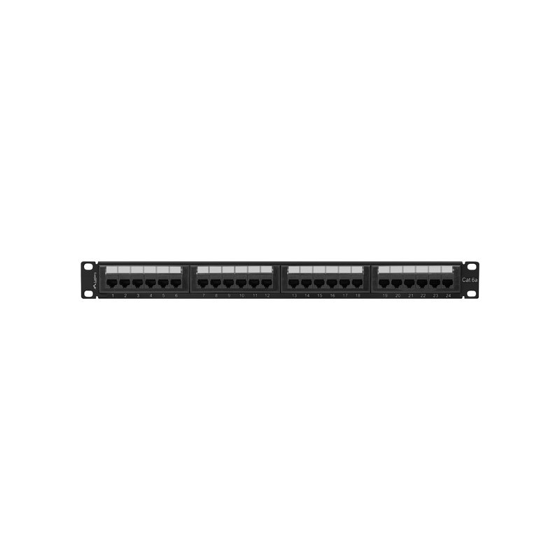 LANBERG PATCH PANEL 24 PORTOV 1U 19'' CAT.6A UTP ČIERNY