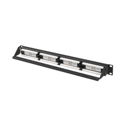 LANBERG PATCH PANEL 24 PORTOV 1U 19'' CAT.6A UTP ČIERNY