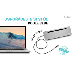 i-tec USB-C Metal Ergonomic 3x 4K Display Docking Station, Power Delivery 100 W