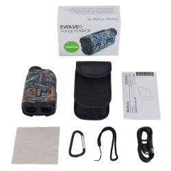 EVOLVEO Range Finder 1K, poľovný laserový diaľkomer s meraním uhla, výšky a rýchlosti