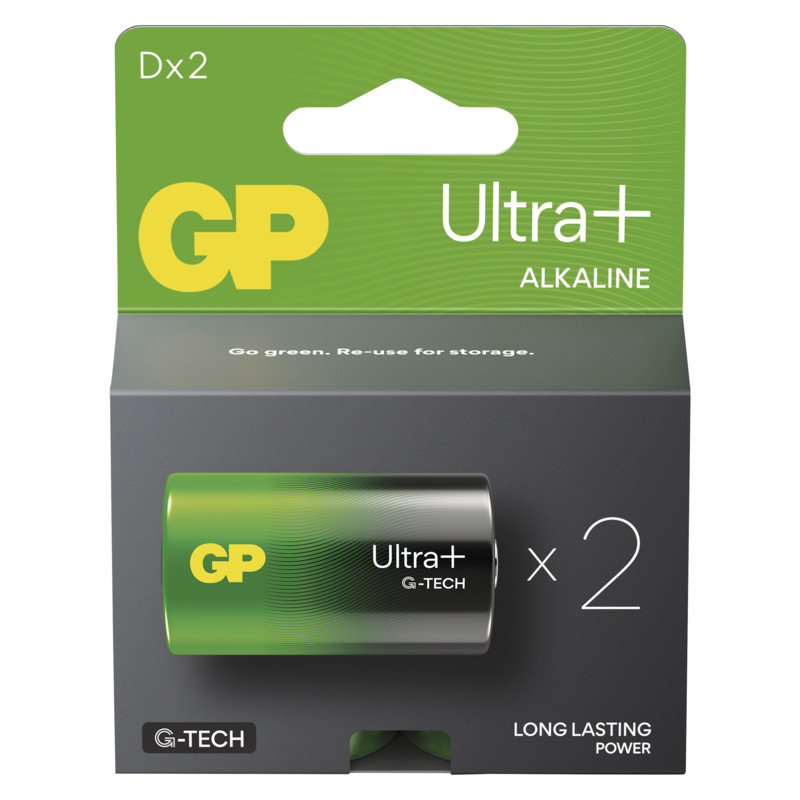 GP BATERIE - GP Alkalická batéria ULTRA PLUS D (LR20) - 2ks