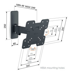 VOGELS - Vogel's TVM 1223, TV rameno pre obrazovky 19-43'', 15 kg
