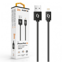 ALIGATOR Dátový kábel 2A iPh lightning 2m, čierny