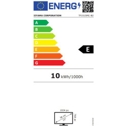 15'' iiyama TF1515MC-B2: TN, XGA, capacitive, 10P, 350cd/m2, VGA, DP, HDMI, čierny