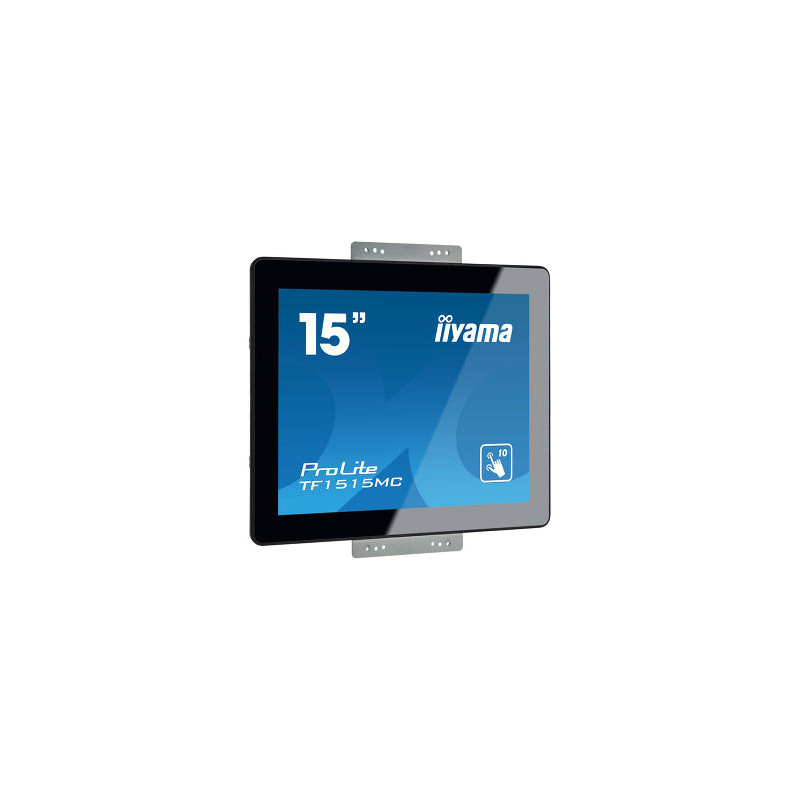 15'' iiyama TF1515MC-B2: TN, XGA, capacitive, 10P, 350cd/m2, VGA, DP, HDMI, čierny