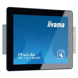 15'' iiyama TF1515MC-B2: TN, XGA, capacitive, 10P, 350cd/m2, VGA, DP, HDMI, čierny