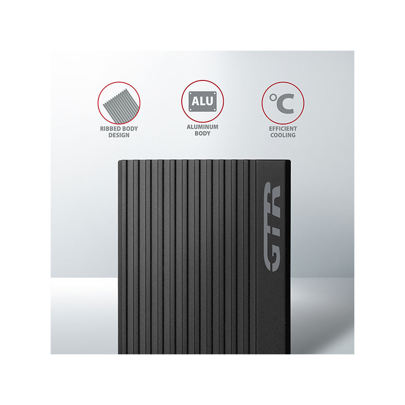 AXAGON EEM2-GTR, USB-C 3.2 Gen 2 - M.2 NVMe SSD kovový THIN RIB box