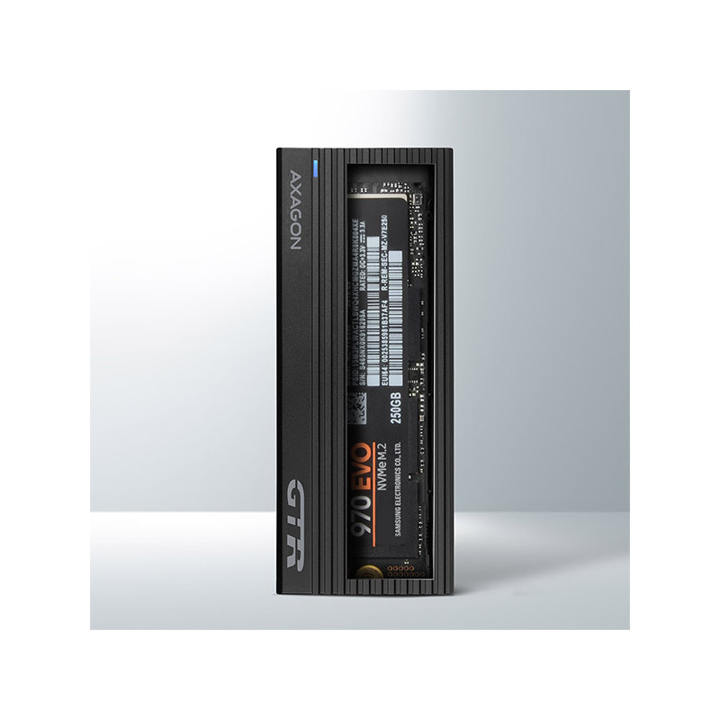 AXAGON EEM2-GTR, USB-C 3.2 Gen 2 - M.2 NVMe SSD kovový THIN RIB box
