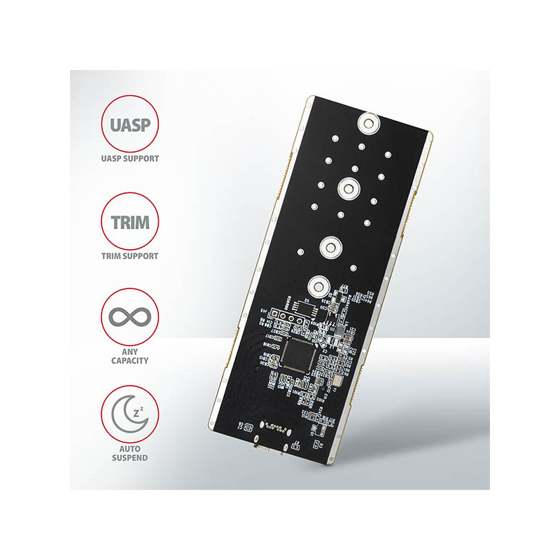 AXAGON EEM2-GTR, USB-C 3.2 Gen 2 - M.2 NVMe SSD kovový THIN RIB box
