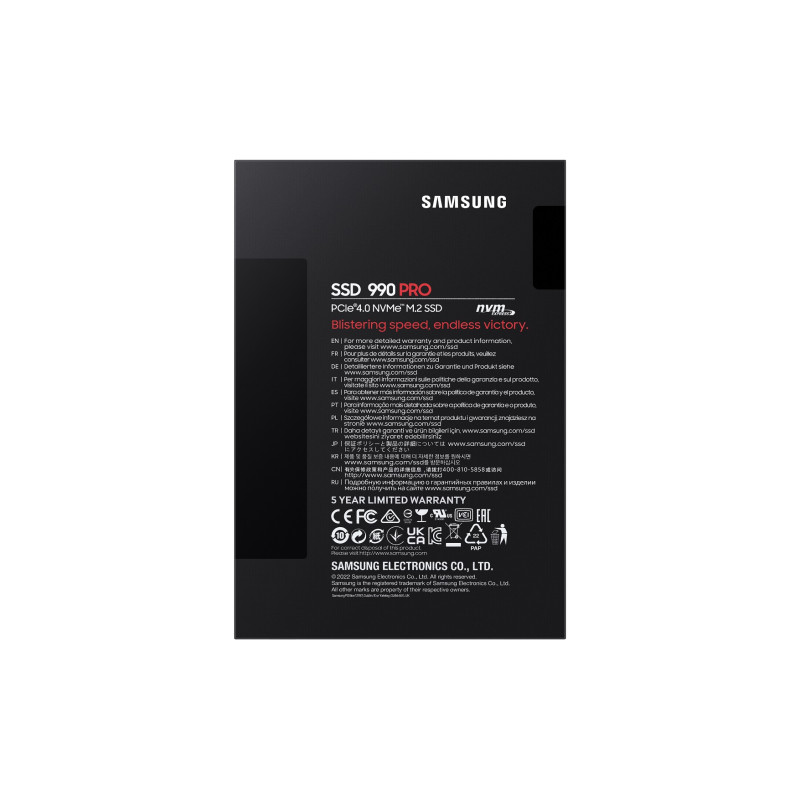 Samsung 990 PRO/1TB/SSD/M.2 NVMe/Čierna/5R