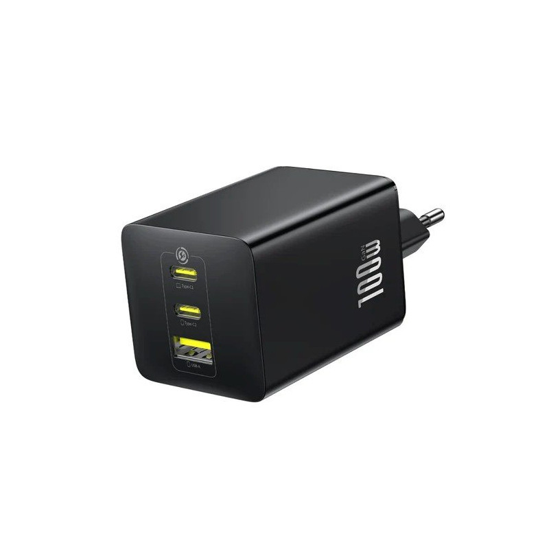 NONAME - Baseus EnerFill FE11 Fast Nabíjačka USB-A + USB-C + USB-C 100W Cosmic Black
