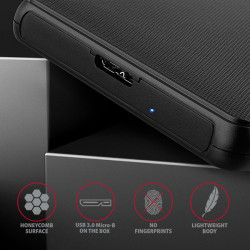 AXAGON EE25-SL, USB 3.2 Gen 1 - SATA 6G, 2.5'' SLIDE box, bezšroubový, černý