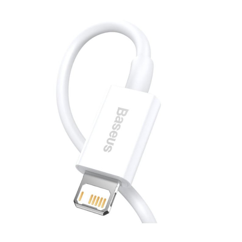 NONAME - Baseus CALYS-02 Superior Fast Charging Kabel Lightning 2.4A 0.25m White