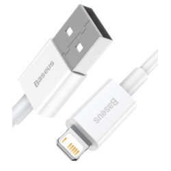 NONAME - Baseus CALYS-02 Superior Fast Charging Kabel Lightning 2.4A 0.25m White