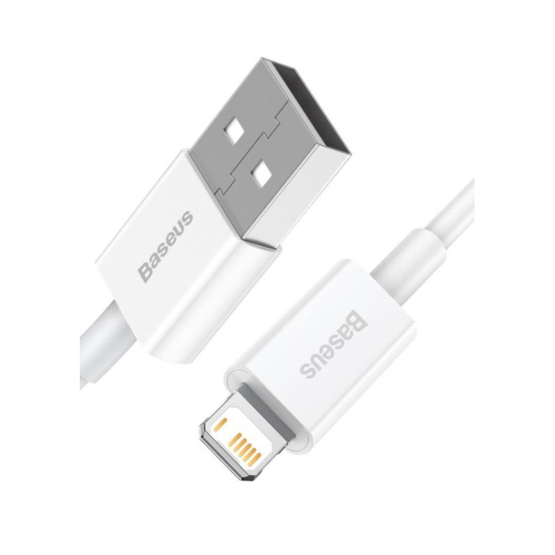 NONAME - Baseus CALYS-02 Superior Fast Charging Kabel Lightning 2.4A 0.25m White