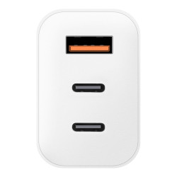 OBAL:ME GaN Cestovná Nabíjačka USB-A + 2xUSB-C 65W White
