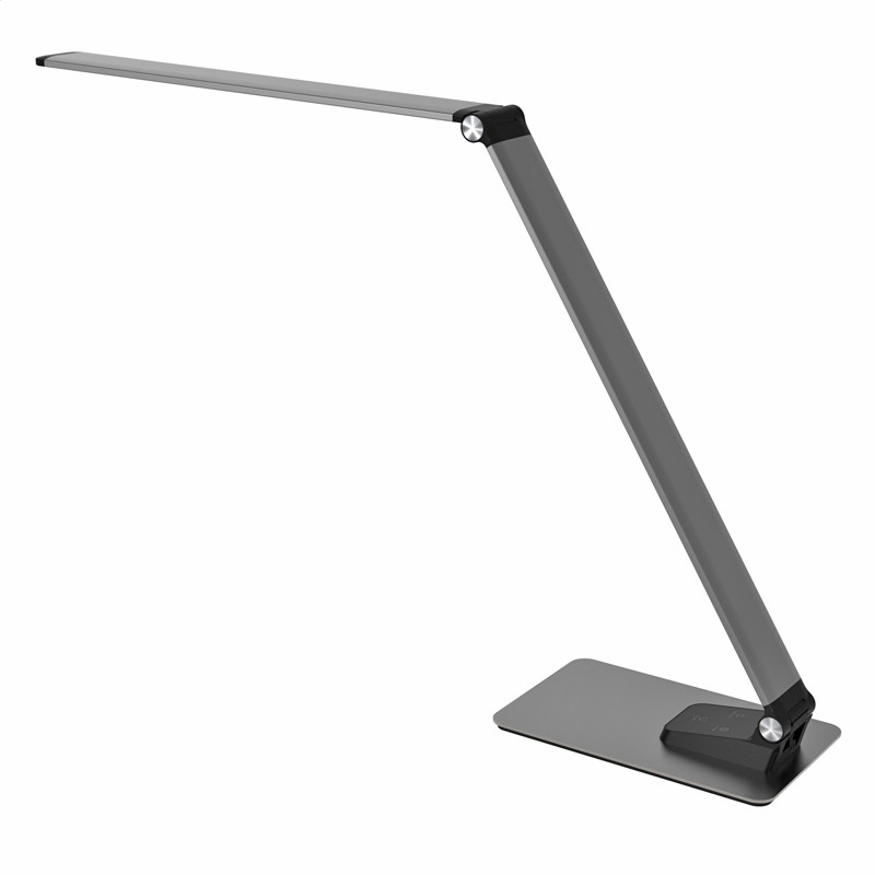 FELLOWES - Platinet PDL509 stolná LED lampa 10W, stmievateľná, dotykové ovládanie, USB port, ALU