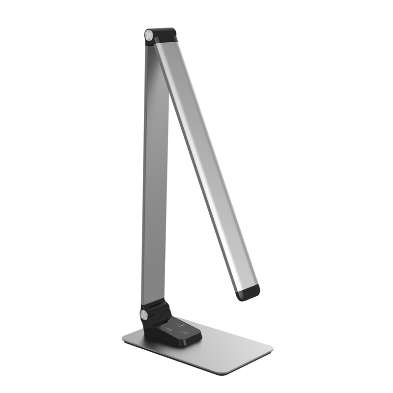 FELLOWES - Platinet PDL509 stolná LED lampa 10W, stmievateľná, dotykové ovládanie, USB port, ALU