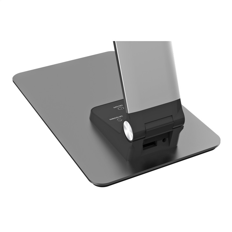 FELLOWES - Platinet PDL509 stolná LED lampa 10W, stmievateľná, dotykové ovládanie, USB port, ALU