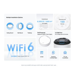 TP-LINK - TPLink AX3000 Smart Home WiFi Deco X50-PoE(3-pack)
