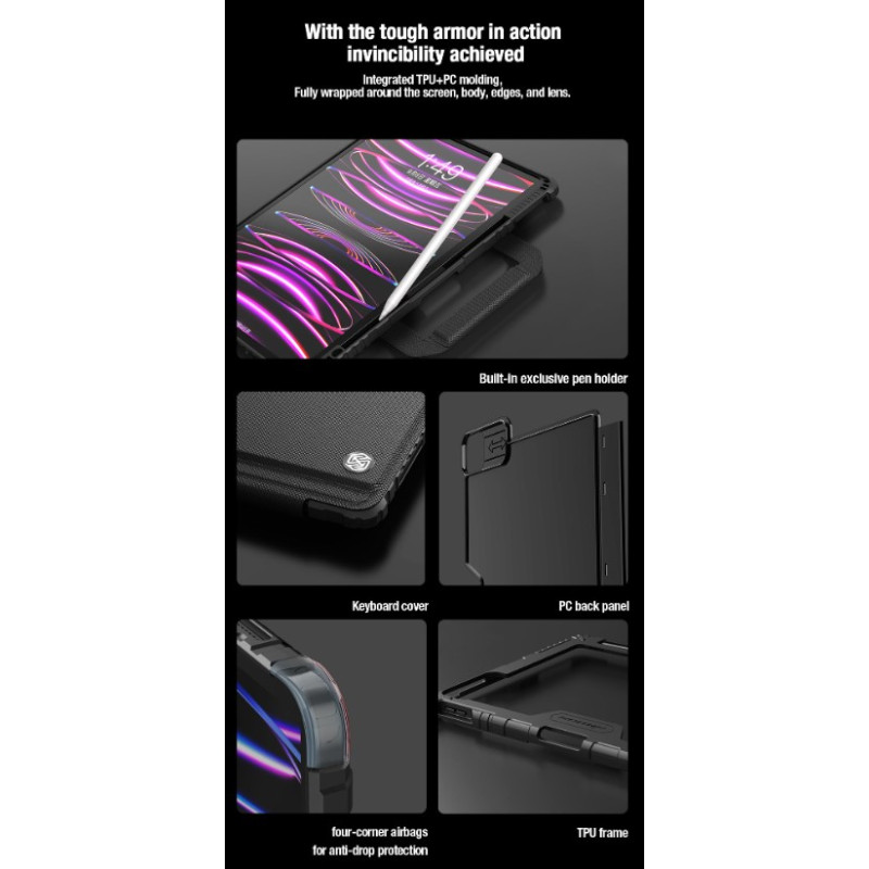 Nillkin Bumper GO Keyboard Case (Backlit Version) iPad Air 10.9 20/Air 4/Air 5/Pro 11 2020/22 Black