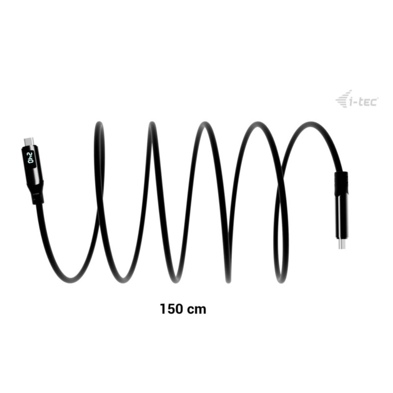 i-tec Thunderbolt 4/USB4 Class Pro Cable 240W s LCD (40Gbps, 150cm)