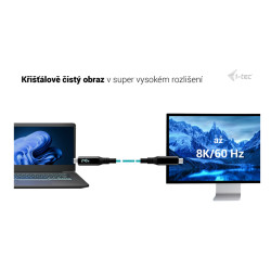 i-tec Thunderbolt 4/USB4 Class Pro Cable 240W s LCD (40Gbps, 150cm)