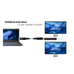 i-tec Thunderbolt 4/USB4 Class Pro Cable 240W s LCD (40Gbps, 150cm)