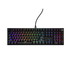 Herná mechanická klávesnica Genesis THOR 404/RGB/Gateron Yellow Pro/Drôtové USB-A/US layout/Čierna