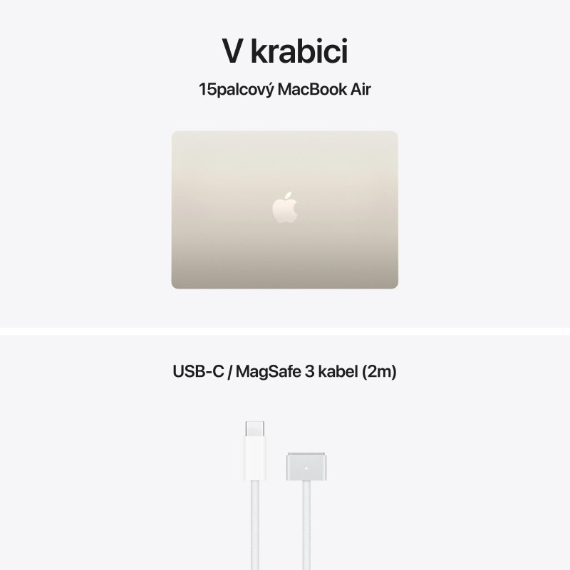 Apple MacBook Air 15''/M5/15,3''/2880x1864/24GB/1TB/M5/Tahoe/Starlight/1R