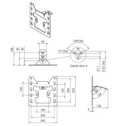 VOGELS - Vogel´s LCD adaptér VESA 200x200 PFI 3045 - černý