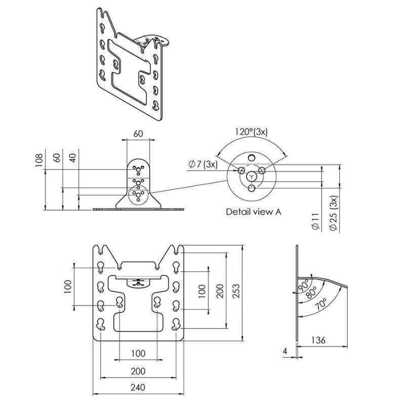 VOGELS - Vogel´s LCD adaptér VESA 200x200 PFI 3045 - černý