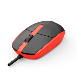 Myš C-TECH WM-10, černočervená, USB