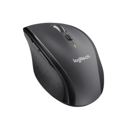 Logitech M705/Ergonomická/Optická/Pre pravákov/Bezdrôtová USB/Strieborná