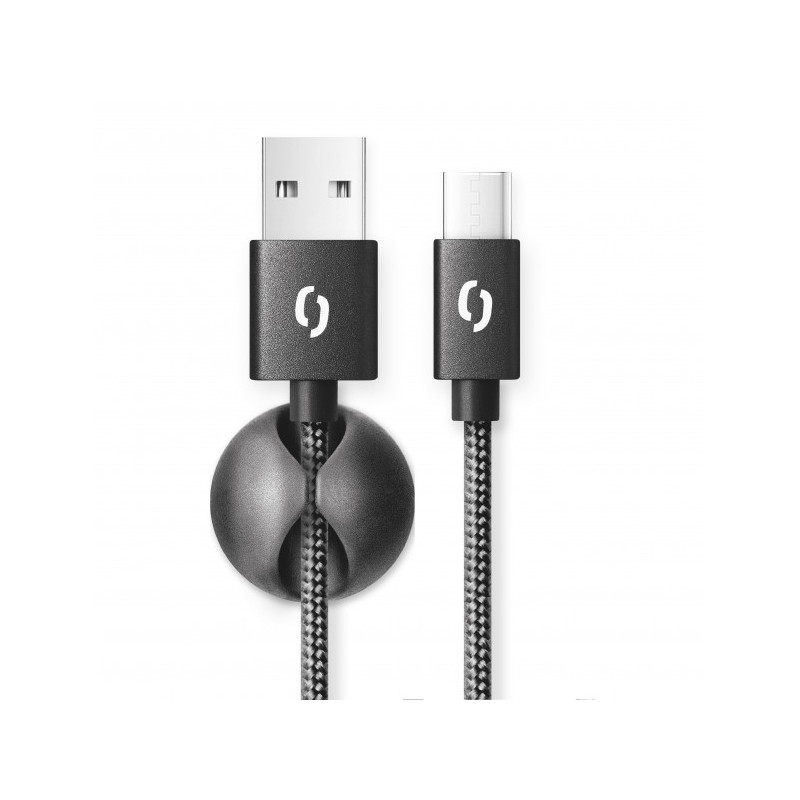 ALIGATOR PREMIUM 2A kábel, USB-C, čierny