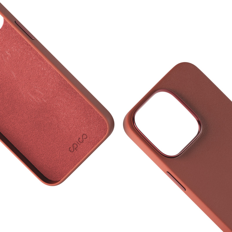Epico Mag+ kožený kryt iPhone 15 Pro - hnedá