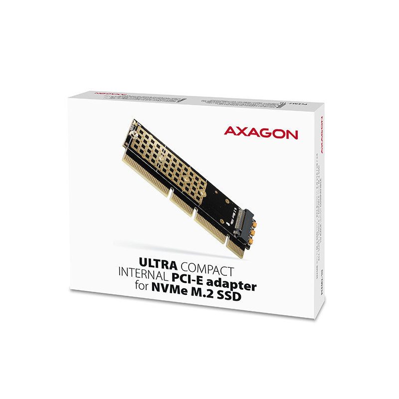 AXAGON PCEM2-1U, PCIe x16/x8/x4 - M.2 NVMe M-key slot adaptér, 1U
