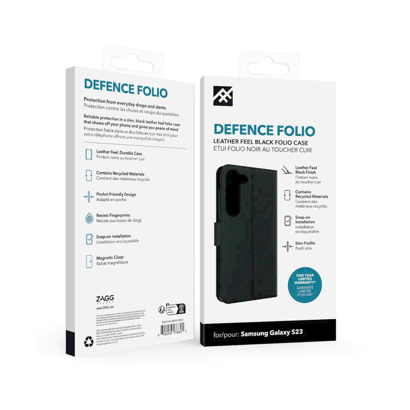ZAGG - IF Defence Folio Samsung Galaxy S23 - čierny
