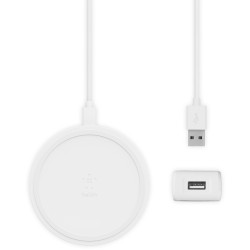 BELKIN 10W bezdrôtová nabíjačka so zdrojom a káblom, biela